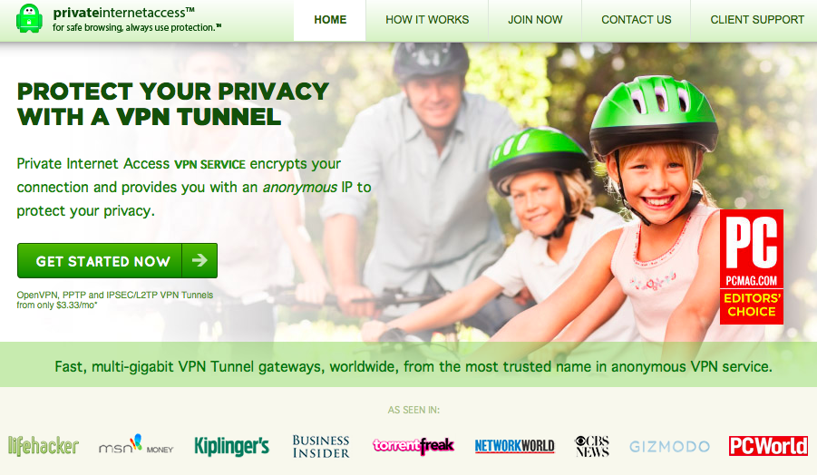 Private Internet Access Screenshot